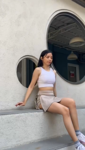 Rok Skirt Korean Serut Belah || Rok Olahraga Aerobic Senam Tenis