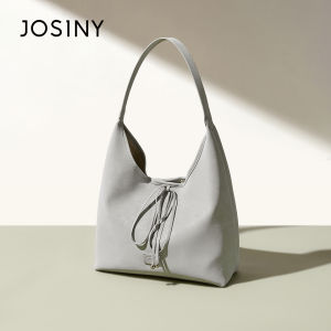 Josiny | Beige Bow Tote Bag Large Capacity