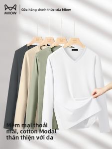Áo thun nam MiiOW làm bằng vải modal cotton dài tay mỏng kháng khuẩn