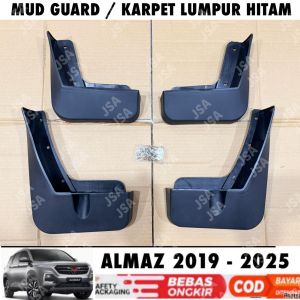 Mud Guard Wuling Almaz 2019 2023 2024 2025 Karpet Lumpur Hitam .
