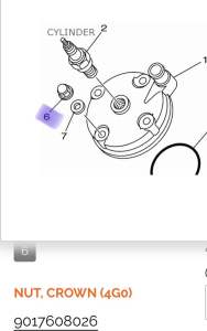 Mur baut head yamaha yz85 yz125 original japan