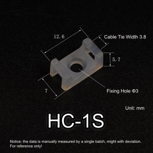 100pcs Plastic Screw Mounted Cable Tie Holder PC Board Screw Fixed Fixing Seat Wire Manager Cable Tie Mount for Home