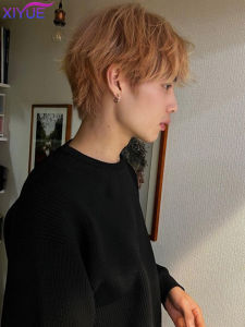 Blonde Mullet Head Wig Synthetic Long Straight Fluffy Lolita Cosplay Heat Resistant Wig Daily Party