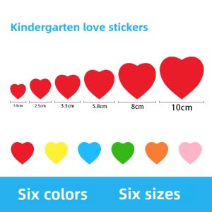 Decorative Heart Shaped Stickers for Kindergarten Activities Reward Face Painting Wall Red Heart Scrapbooking Heart Stickers