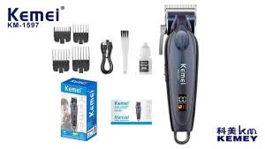 Kemei | Máy Cắt Tóc Không Dây Kemei KM1597 Máy Cắt Tóc Điện Chuyên Nghiệp Có Thể Sạc Lại Dành Cho Nam Giới - Máy Cắt Tóc Lưỡi Thép Không Gỉ Mạnh Mẽ