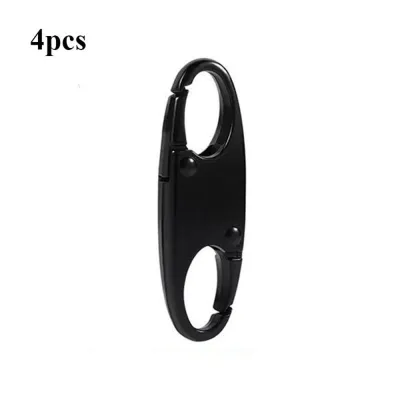 4pcs Alloy Zipper Lock Clip New Metal Detachable Carabiner Clips Silver Anti Theft Bag Suitcases Accessories