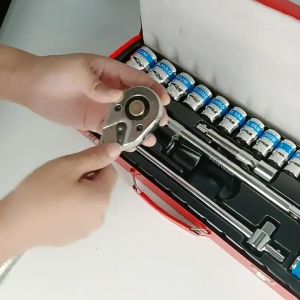24 Pcs / Set Kunci Shock Socket Wrench Car Repair Tools kunci soket