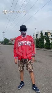 Varsity Jacket NBA Chicago Black Premium Bordir