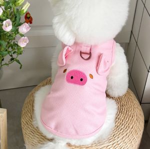 Dog Clothes Waffle Bear Pet Vest Puppy kitten Outfit with Traction Buckle