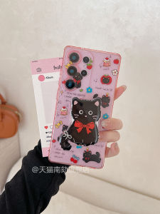 Cute Pink Protective Phone Case with Stand for Samsung S25 Ultra S24U S23Plus S22 Note20 A55A14 Soft Shell Fashionable Cartoon Style