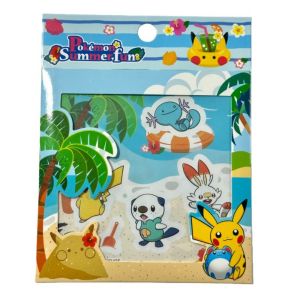 Bandai | Genuine 10PCS Genuine Pokemon Stickers Pikachu Psyduck Trend Laptop Phone Car Graffiti Sticker Decals Girls Toys Gifts