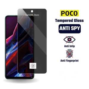 Tempered Glass Anti-Spy Xiaomi Poco X5 X6 5G X6 Pro 5G X3 X3 Pro X3 NFC X3 GT X4 GT X4 Pro 5G Pelindung Layar AntiGores Privacy Anti Intip Kepo
