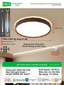 DGY | Đèn Trần Gỗ Walnut Cổ Điển Bảo Vệ Mắt