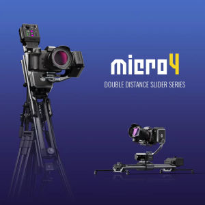Zeapon Micro 4 Siêu Khá động cơ không chổi than Máy Ảnh ray trượt Với trục kép Gimbal điều khiển điện Thiết bị ổn định video Đường Sắt