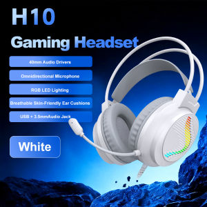 APAYADO | H10 Wired Gaming Headset APAYADO 3D Surround Sound & 40mm Drivers for Immersive Footstep Detection and Dynamic RGB Lighting
