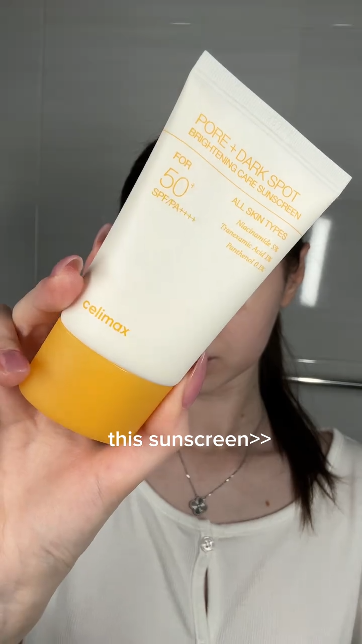 Celimax PORE+DARK SPOT BRIGHTENING SUNSCREEN 50ml | SPF 50+ PA+++ For All Skin Reduce Dark Spots