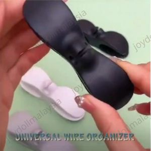 [ READY STOCK ] 1pcs Cable Organizer Holder Silicone USB Wire Winder Clip Cable Holder Wiring Hidden