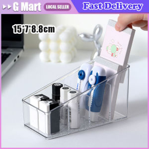 Remote Control Phone Holder 4Grids Desktop Bathroom Organizer Cosmetics Brush Storage Box Drawing Brushes Organize Bin