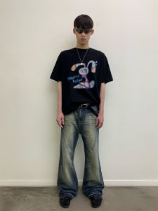 Neverseez Berlin Artist Yechan Jung Collaboration round Neck T-Shirt Short Sleeve Illustration Print Loose Fit Summer Cotton