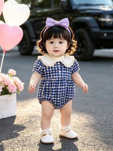 Cute Collar Summer Romper for Baby Girls Clearance