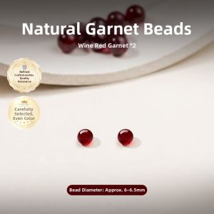 BAXIANGMENG | Natural Garnet Beaded Bracelet Fanta Color Gift for Mom