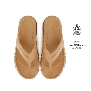 Aerostreet 39-44 Triton Mocca - Sandal Sendal Jepit Casual Pria Wanita Aero Street ADAAA