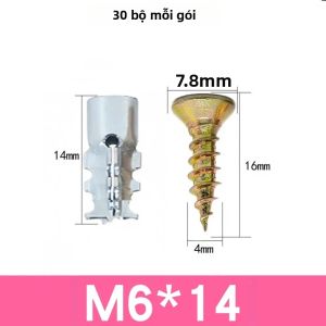 YEGBONG | Bộ Vít Sửa Ren Bản Lề Cửa 20/30/40/50 Chiếc Thép Tự Ren Kèm Tắc Kê Nở Tường Ngắn Để Sửa Ren Bị Tuột