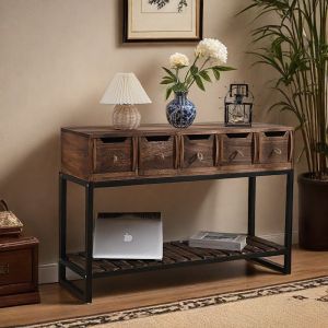 HENGDEMU | Rustic Minimalist Drawer Storage Cabinet