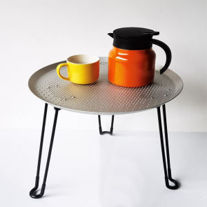 Outdoor Aluminum Alloy Folding Table Camping DIY Tripod Pizza Plate round Table Camping Portable Tea Tray Balcony Table