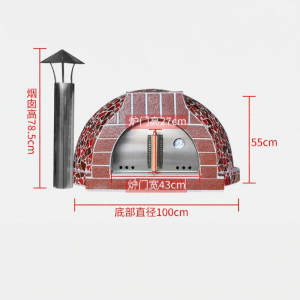 Italian Style Fruit Wood Fire Pizza Oven Gas Powered Carbon Baking Bread Oven Homestay Farmhouse Black Pizza Oven