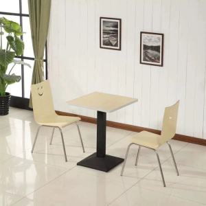 KFC Fast Food Restaurant Table And Chair Set Economic Type 4 Peoples Position Modern Simple Style Wooden Dining Table with Chairs