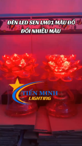 Đèn thờ hoa sen led màu LM01/LM02/LM03 màu sắc (Hồng- Trắng- Vàng- Đỏ) chip led siêu bền nhựa ABS cao cấp