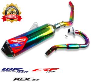 knalpot CRF 150L KLX 150 D-Tracker 150 WR155 Original RIVERSIDE EXHAUST TIPE LONG RAINBOW SERIES REMOVE DB KILLER PEREDAM SUARA KNALPOT / knalpot original klx / knalpot original crf / knalpot original dtracker / knalpot original wr155 / knalpot crf
