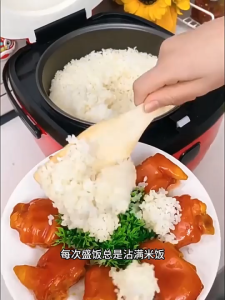 Stainless Steel Rice Spoon Non-Stick Anti Lekat for Rice Cooker Long Handle Thickened Serving Spoon
