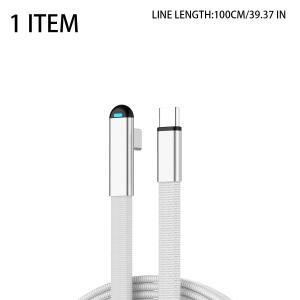 65W Cáp sạc nhanh Loại C Để Loại C dòng dữ liệu 90 Độ USB C Để C Dây cáp dây cho Iphone Huawei Samsung Xiaomi
