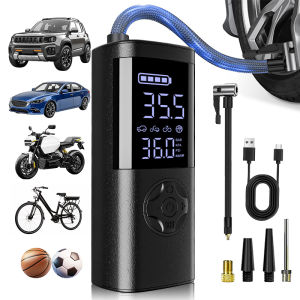 2025 New Multifunctional Cordless Air Pump Portable Air Compressor&Inflator7-in-1 LED DisplayFlashlight Inflatable Pump