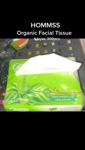 HOMMSS Tissue Natural Care of Raw Wood Pulp (4 Layer x 300pcs)