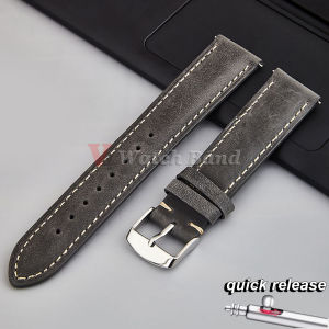 14/16/18/20/22/24mm Quick Release Watch Band MenWomen Watchband Genuine Leather Watch Strap Replacement Belt Vintage Brown Strap