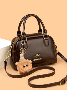 Fashionable Soft Leather Crossbody Bag Casual Handbag Boston Style 2025 New Luxury Lightweight Versatile Leisure Satchel