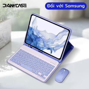 DANYCASE Vỏ bàn phím cho Samsung Galaxy Tab S10 FE S10 Lite S6 Lite 10.4inch S7 S8 S9 11inch A11+ A9 Plus 11inch S9 FE 10.9inch S7 FE S7 Plus S8 Plus S9 Plus Fe + S10 Plus 12.4inch bàn phím máy tính bảng kết nối Bluetooth với hộp đựng bút chì
