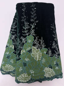 Luxury 2026 Newest High Quality African Velvet Lace Fabric Embroidery French For Party Wedding Dress Sewing Cloth Dresses M728-1