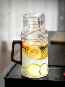 Large Capacity Glass Cold Water Pot Heat Resistant Tea Brewing Jug Juice Cold Soaking Bottle Home Use Water Pot Chinese Style