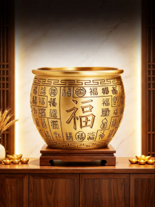 YD | Wealth Attracting Brass Decorative Jar