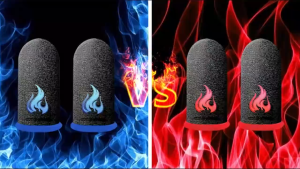 Sarung Jari Game BlueWow Flame 24-Pin Anti-Keringat Penutup Jempol PUBG Game Layar Sentuh Pengontrol Game