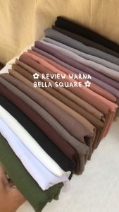(Full Warna BISA COD) BELLA SQUARE HIJAB SEGI EMPAT - Kerudung Segi Empat Bella Square