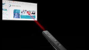 LUMISPARK TUROG9 - 2in1 Wireless Presenter with Laser Pointer - Presentation Clicker RF 2.4GHz USB PowerPoint Presentation Remote Control Pointer Slide Advancer (Black)