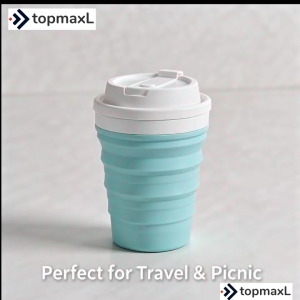 Travel outdoor Cup Silicone Collapsible Folding and Retractable Coffee Cups BPA‑Free Foldable Reusable Water Mug折叠硅胶杯