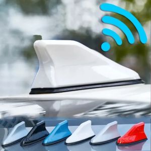 Universal Car Shark Fin Antenna New Signal Radio AM FM Roof Antenna Signal Amplifier Auto Styling Decoration