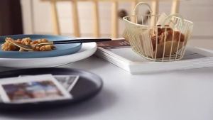 Scandinavian Creative Household Ceramic Dishes Western Food Tray Steak Plate Black Tableware Breakfast Plate round Flat Plate