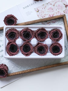 A-Grade Eternal Flower Plum Paste Rose DIY Handmade Bouquet Valentines Day Gift Long Lasting Flower Decorations for Lovers
